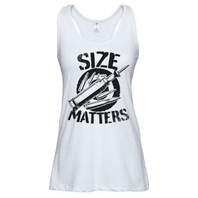 Size Matters funny military joke tanker army ammunition Ladies Essential Flowy Tank