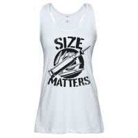 Size Matters funny military joke tanker army ammunition Ladies Essential Flowy Tank