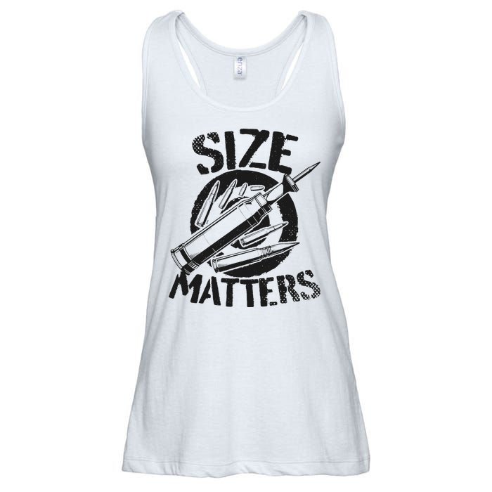 Size Matters funny military joke tanker army ammunition Ladies Essential Flowy Tank