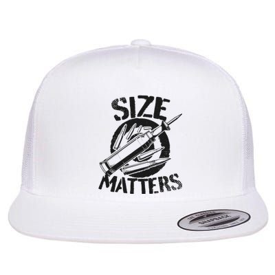 Size Matters funny military joke tanker army ammunition Flat Bill Trucker Hat