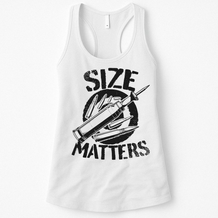Size Matters funny military joke tanker army ammunition Womens Tank Top