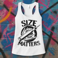 Size Matters funny military joke tanker army ammunition Womens Tank Top