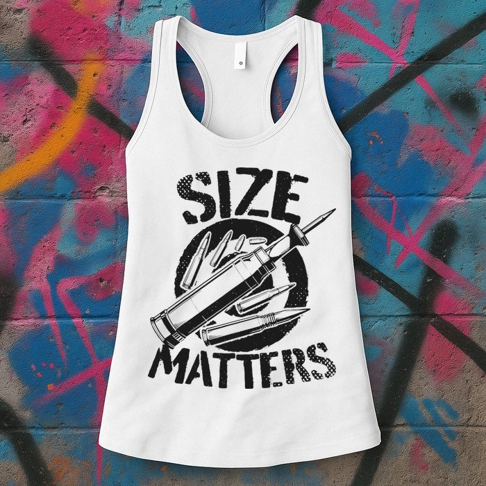 Size Matters funny military joke tanker army ammunition Womens Tank Top