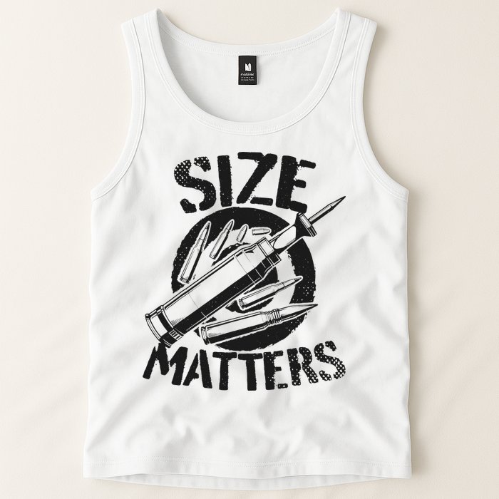 Size Matters funny military joke tanker army ammunition Tank Top