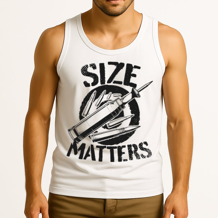 Size Matters funny military joke tanker army ammunition Tank Top