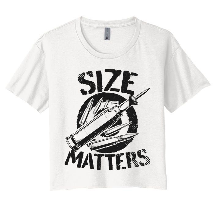 Size Matters funny military joke tanker army ammunition Crop Top