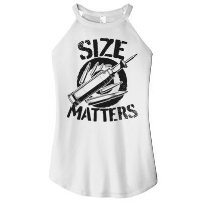 Size Matters funny military joke tanker army ammunition Women's Perfect Tri Rocker Tank