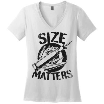 Size Matters funny military joke tanker army ammunition Women's V-Neck T-Shirt