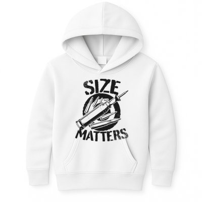 Size Matters funny military joke tanker army ammunition Kids Hoodie