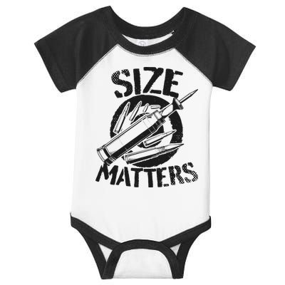 Size Matters funny military joke tanker army ammunition Infant Baby Jersey Bodysuit