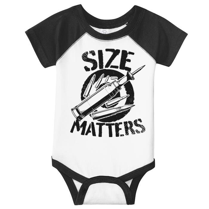 Size Matters funny military joke tanker army ammunition Infant Baby Jersey Bodysuit