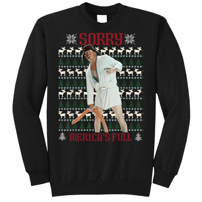 Sorry MericaS Full Funny Trump Ugly Christmas Sweatshirt