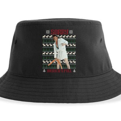 Sorry MericaS Full Funny Trump Ugly Christmas Sustainable Bucket Hat