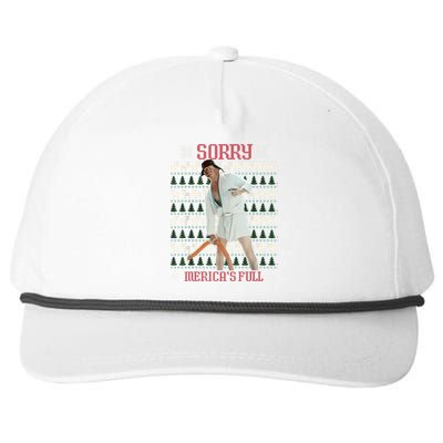 Sorry MericaS Full Funny Trump Ugly Christmas Snapback Five-Panel Rope Hat