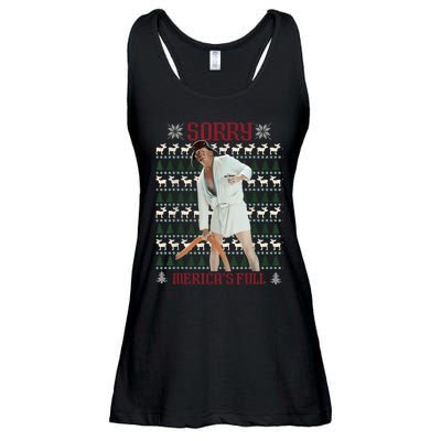 Sorry MericaS Full Funny Trump Ugly Christmas Ladies Essential Flowy Tank