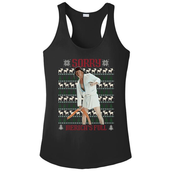 Sorry MericaS Full Funny Trump Ugly Christmas Ladies PosiCharge Competitor Racerback Tank