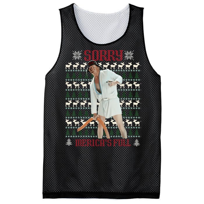 Sorry MericaS Full Funny Trump Ugly Christmas Mesh Reversible Basketball Jersey Tank