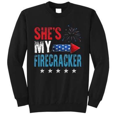 She's My Firecracker His And Hers 4th July Matching Couples Sweatshirt