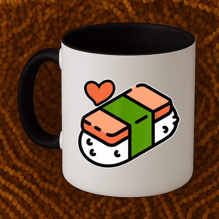 Spam Musubi Food Instruction Diagram Japanese Hawaiian Sushi Mug