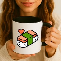 Spam Musubi Food Instruction Diagram Japanese Hawaiian Sushi Mug