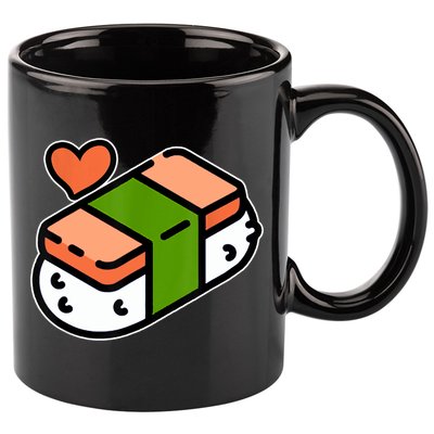 Spam Musubi Food Instruction Diagram Japanese Hawaiian Sushi 11oz C Handle Ceramic Mug