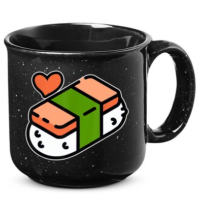 Spam Musubi Food Instruction Diagram Japanese Hawaiian Sushi 15oz Campfire Ceramic Mug
