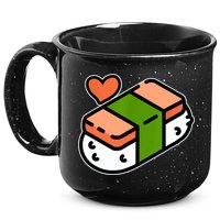 Spam Musubi Food Instruction Diagram Japanese Hawaiian Sushi 15oz Campfire Ceramic Mug