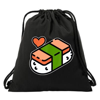 Spam Musubi Food Instruction Diagram Japanese Hawaiian Sushi Drawstring Bag