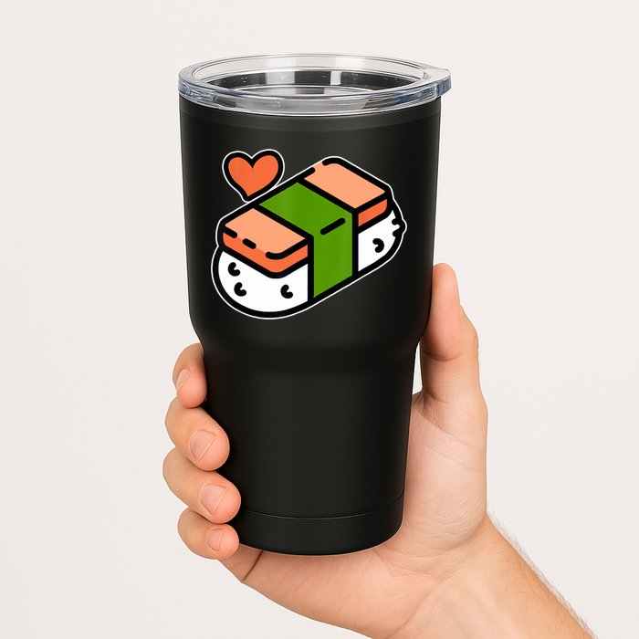 Spam Musubi Food Instruction Diagram Japanese Hawaiian Sushi Tumbler