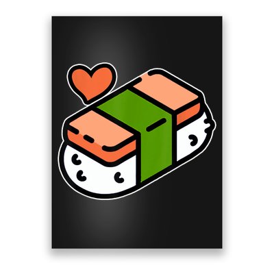 Spam Musubi Food Instruction Diagram Japanese Hawaiian Sushi Poster