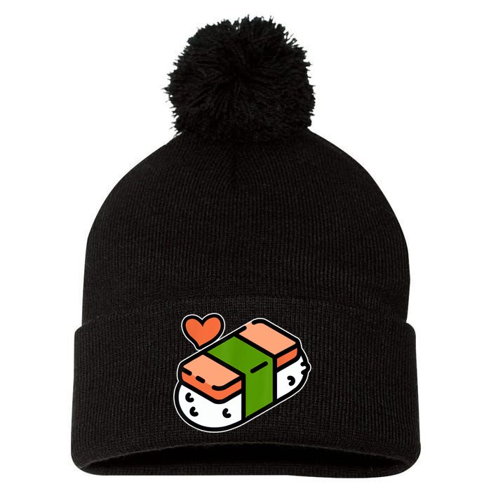 Spam Musubi Food Instruction Diagram Japanese Hawaiian Sushi Pom Pom 12in Knit Beanie