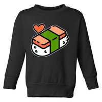 Spam Musubi Food Instruction Diagram Japanese Hawaiian Sushi Toddler Sweatshirt