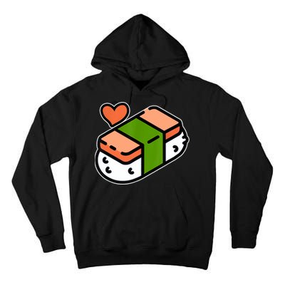 Spam Musubi Food Instruction Diagram Japanese Hawaiian Sushi Tall Hoodie