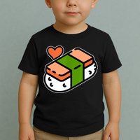 Spam Musubi Food Instruction Diagram Japanese Hawaiian Sushi Toddler T-Shirt