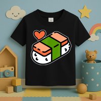 Spam Musubi Food Instruction Diagram Japanese Hawaiian Sushi Toddler T-Shirt