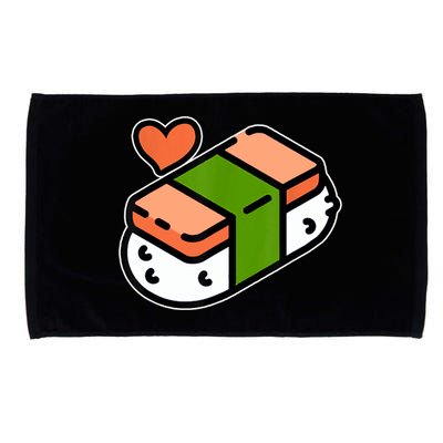 Spam Musubi Food Instruction Diagram Japanese Hawaiian Sushi Microfiber Hand Towel
