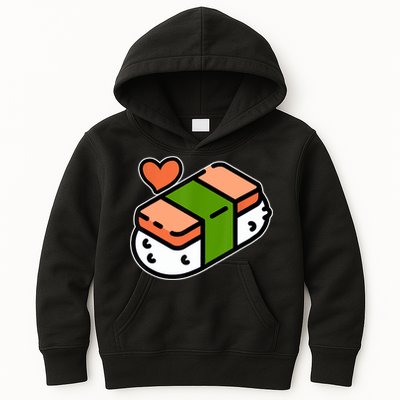 Spam Musubi Food Instruction Diagram Japanese Hawaiian Sushi Kids Hoodie