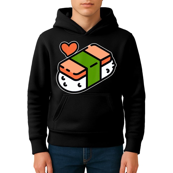 Spam Musubi Food Instruction Diagram Japanese Hawaiian Sushi Kids Hoodie