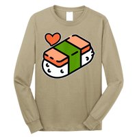 Spam Musubi Food Instruction Diagram Japanese Hawaiian Sushi Long Sleeve Shirt