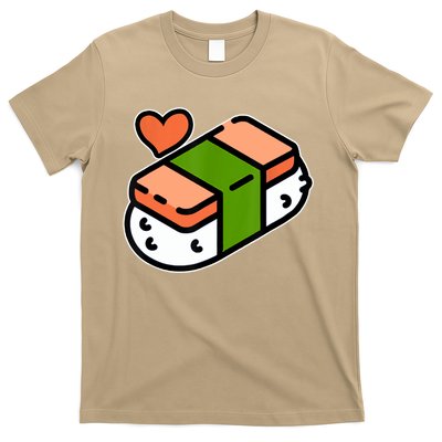 Spam Musubi Food Instruction Diagram Japanese Hawaiian Sushi T-Shirt