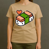 Spam Musubi Food Instruction Diagram Japanese Hawaiian Sushi T-Shirt