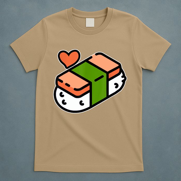 Spam Musubi Food Instruction Diagram Japanese Hawaiian Sushi T-Shirt