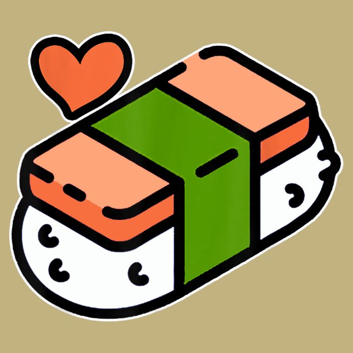 Spam Musubi Food Instruction Diagram Japanese Hawaiian Sushi Button