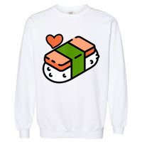 Spam Musubi Food Instruction Diagram Japanese Hawaiian Sushi Garment-Dyed Sweatshirt