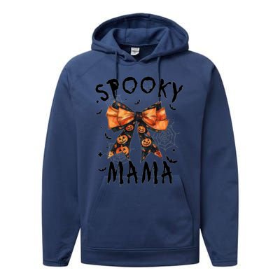 Spooky Mama Funny Pumpkin Halloween Season Matching Family Performance Fleece Hoodie