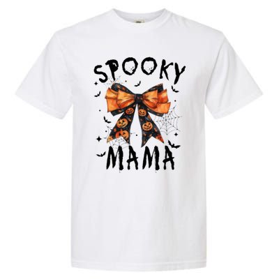 Spooky Mama Funny Pumpkin Halloween Season Matching Family Garment-Dyed Heavyweight T-Shirt