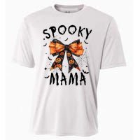 Spooky Mama Funny Pumpkin Halloween Season Matching Family Cooling Performance Crew T-Shirt