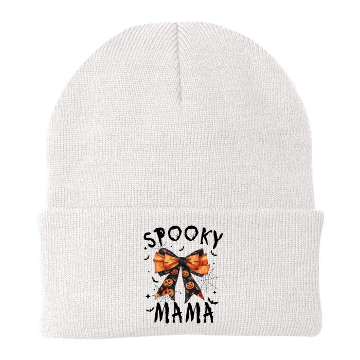 Spooky Mama Funny Pumpkin Halloween Season Matching Family Knit Cap Winter Beanie