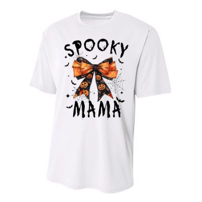 Spooky Mama Funny Pumpkin Halloween Season Matching Family Performance Sprint T-Shirt