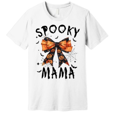 Spooky Mama Funny Pumpkin Halloween Season Matching Family Premium T-Shirt